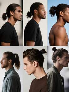 1 件/3 件/5 件/10 件/20 件时尚简约风格黑色发带，男女发饰，柔软编织弹性马尾辫夹，发带发圈，橡皮筋，发髻和马尾辫夹，耐用防滑