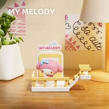Miniso My Melody 攀爬梯磁性摆件，Q版 My Melody 设计，黄白相间栅栏，背面磁性吸附，自由组合，非常适合桌面装饰和生日礼物（1个） - 彩色 - 查看 3