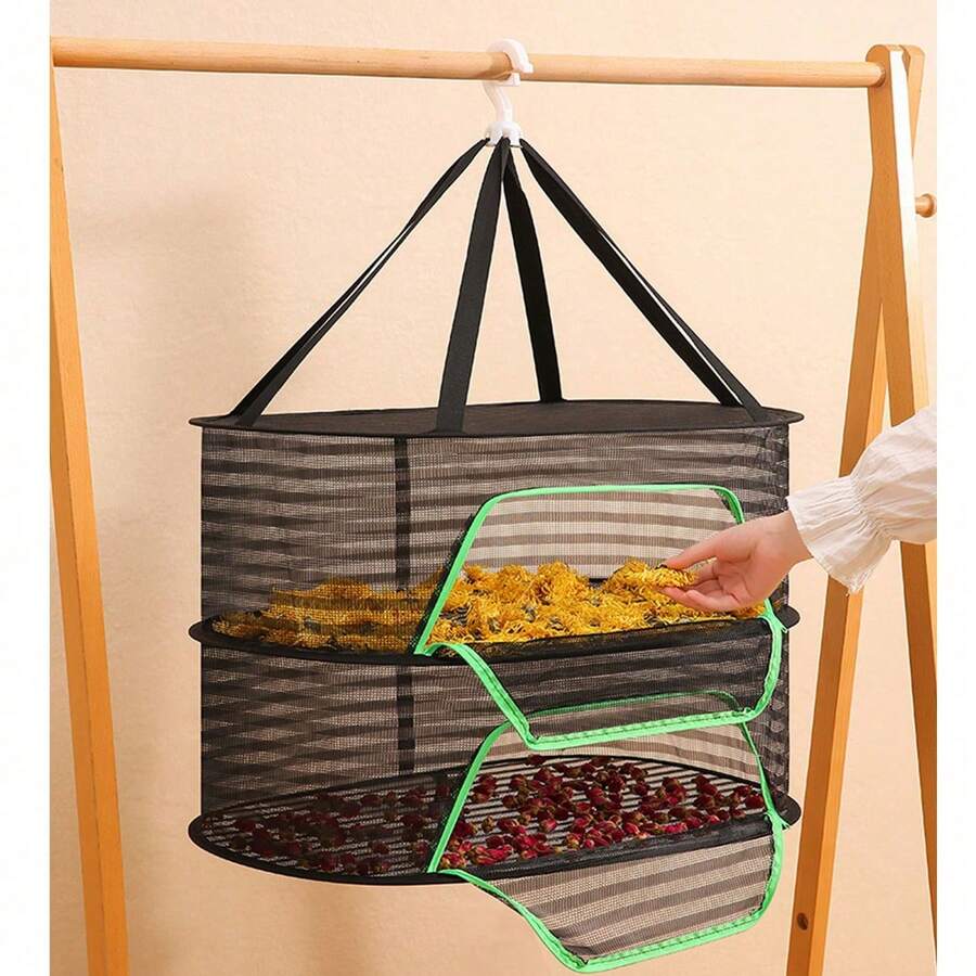 1 Stück Trocknungsnetz Korb, geschlossenes Design zum Trocknen von Fisch, Chilischoten, schädlingssicher