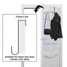 2pcs/1pc Over The Door Hooks Door Hangers Hooks Heavy Duty, Single Hooks For Hanging, Metal Over The Door Towel Rack For Bathroom Kitchen Cabinet Living Room Bedroom Organizers And Storage