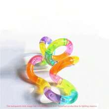 新品：彩虹扭绳玩具、多功能减压工具、TANG 压力释放、手指灵活性训练器、鲜艳的彩色玩具、彩虹拉伸/缠绕/连接创意形状、办公室减压玩具、缓解焦虑玩具 - 惊喜礼物 - 生日礼物 - 圣诞礼物 - 万圣节礼物 - 完美礼物 - 礼物 - 玩具 - 彩色 - 查看 15