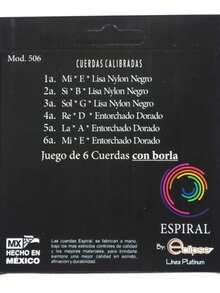 ESPIRAL Juego de cuerdas para Guitarra Clasica de Nylon - Negro - Ver 2