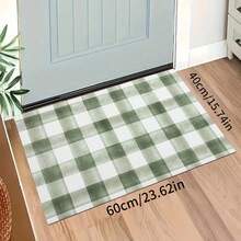 Modern Plaid Pattern Doormat, Rug, Traditional Long Carpet, Suitable For Hallway, Kitchen, Bedroom, Living Room, Entrance, Balcony, Home Decor, Stain Resistant, Coffee Shop, Bar, Holiday, Party, Bedroom Mat, Bath Mat, Room Decor, Kitchen Decor, Black And White Rug - Black and White - View 34