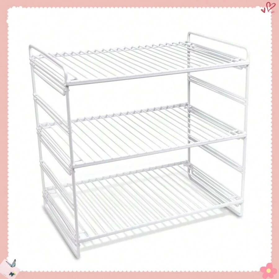 Multi-Level White Adjustable Shelving Unit For Versatile Storage ...