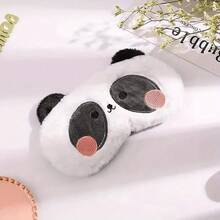 Unisex Soft Plush Panda Sleep Mask - Fragrance-Free, Adjustable Eye Mask, Suitable For Insomnia Relief, Travel, And Naps - 1 - Xem 3