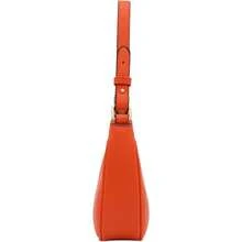 FashionPuzzle Small Crescent Shoulder Bag Underarm Purse - 焦橙色/焦橙色 - 查看 3