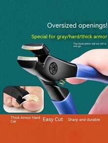 Profesjonalne obcinacze do paznokci u stóp ze stali nierdzewnej, obcinacze do paznokci, narzędzia do paznokci, bardzo duży otwór umożliwiający bezwysiłkowe i oszczędzające pracę przycinanie, niezwykle ostre, trwałe, wodoodporne i antykorozyjne, ergonomiczny, łatwy w uchwycie uchwyt z osłoną ochronną i pilnikiem do paznokci - idealne do grubych, twardych paznokci u stóp - do użytku w domu i w podróży