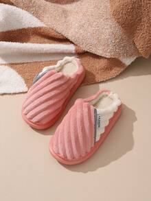 نعال منزلية نسائية جديدة، حذاء داخلي مبطن من الكوردوروي المرقع، قاعدة من مادة EVA مانعة للانزلاق وخفيفة الوزن