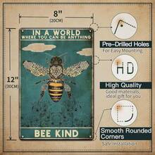 Vintage Thick Metal Tin Sign-Treat Your Mind With Kindness Sign 55QQ - 你可以成為任何人 - 查看 2