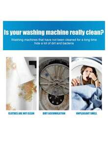 Deep Cleaning Effervescent Washing Machine Cleaner Tablets - Descaler & Deodorizer For Laundry Appliances, Household Drum & Tank Maintenance