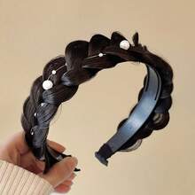 1件防滑魚骨編髮髮箍，女性全方位頭飾，油條扭編髮帶，美妝居家髮飾 - 彩色 - 查看 10