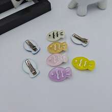 6pcs Cream & Candy Color Cute Clownfish Shape Hair Clips, Sweet Y2K Bangs Cartoon Fish Wavy Hair Clips, Macaron Claw Clips Hair Claws Hair Barrettes, School Stuff, Hair Accessories, Head Accessories - Multicolor - View 11