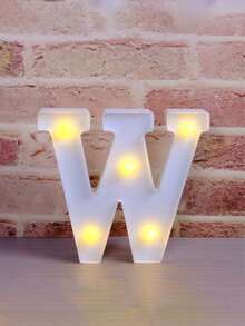 4个/1个 - 16厘米霓虹LED字母灯，电池供电，字母A-Z，适用于派对餐桌中心装饰、性别揭晓派对、生日派对和婴儿房装饰 - 白色-約16cm - 查看 19