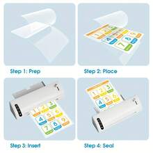 100 Sheets A4 Size Clear Thermal Laminating Sheets, 50Mic/60Mic Waterproof Thermal Laminating Film 8.7*12.1 Inch, Suitable For All Thermal Laminating Machines, Office & School Plastic Paper Supplies