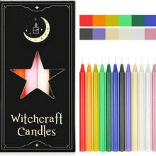 48 Pack Halloween Spell Candles - Unscented Colored Chime Candles (16cm/ 6.5")Taper For Witchcraft, Altar Decor,- Includes Holder For Magic Spells, Prayer & Meditation, Spiritual Decor, Mystical Decor, Paraffin Wax, Smooth Finish, Ritual Supplies, Witchcraft Supplies, Occult Enthusiasts - Nhiều màu - Xem 5