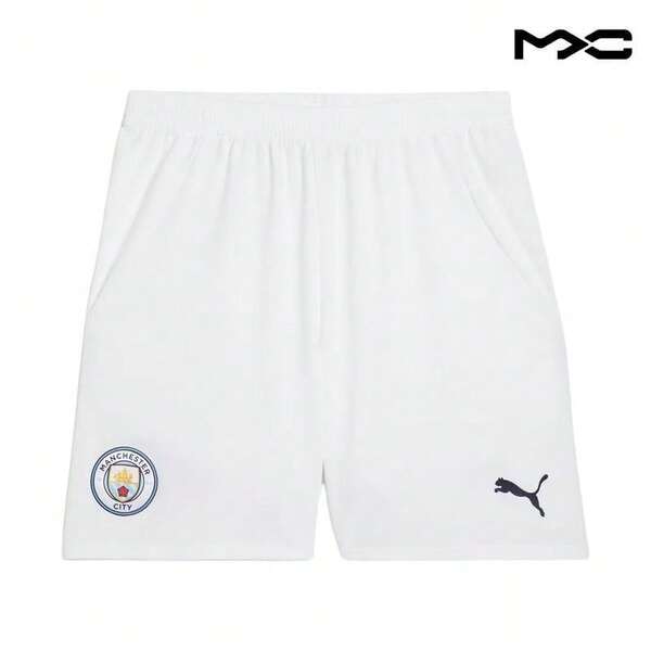 SS24 Manchester City Football Club Series Casual Elastic Loose Sports Shorts Men Bottoms White