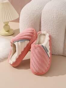 نعال منزلية نسائية جديدة، حذاء داخلي مبطن من الكوردوروي المرقع، قاعدة من مادة EVA مانعة للانزلاق وخفيفة الوزن