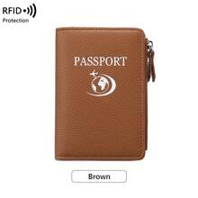 Neuer multifunktionaler RFID Reisepasshalter, Lederoptik Geldbörse, Reisetickethalter, diebstahlsicherer tragbarer Reisepasshalter