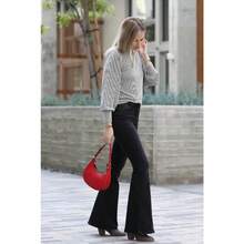 FashionPuzzle Small Crescent Shoulder Bag Underarm Purse - 棕色/棕色 - 查看 7