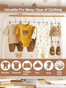 10 Peças Clipe de Cabide de Calça em Aço Inoxidável - Clipe de Silicone Rotativo 360° para Calças/Calças Infantis, Organizador de Guarda-Roupa Infantil Economizador de Espaço, Aço Inoxidável de Alta Qualidade, Adequado para Recém-Nascidos e Crianças