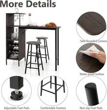 Dining Table & Chair Sets - Brown - View 3