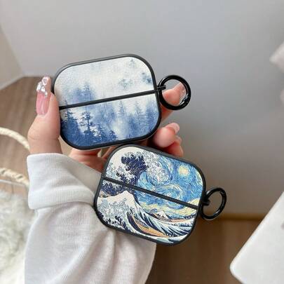 Classic Oil Painting Style Protective Case, Perfect Compatible With AirPods 1/2/3/4/Pro/Pro2 And Galaxy Buds 3/Buds 3 Pro Earphones