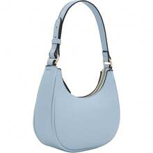 FashionPuzzle Small Crescent Shoulder Bag Underarm Purse - 淺藍色/淺藍色 - 查看 2