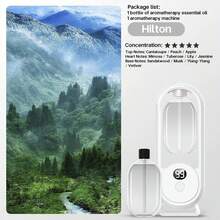 可充电香薰机，5 种模式精油扩散器，空气清新剂扩散器，适用于家庭、汽车、浴室除臭器、加湿器、商业用途，香味选项：茉莉花、真我、栀子花、香格里拉、薰衣草、宁静 - 彩色 - 查看 22