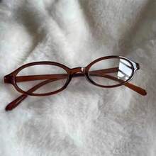 Fashion Oval Frame Transparent Lens Women's Glasses, Transparent Design, Party Accessories,  Computer Goggles, Casual Dress Decoration - Small Size