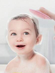 2 件装婴儿粉色、蓝色、黄色 EVA 防水护耳洗发帽，可爱可调节婴儿洗发帽，适合日常男孩女孩洗澡、美发、防晒 - 彩色 - 查看 2