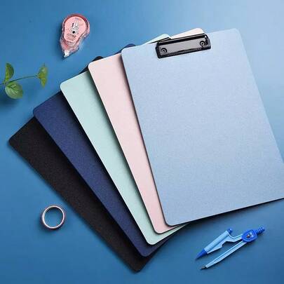 1pc A4 File Folder Clipboard, Plastic Foam Board Pad, Morandi A5 Clipboard, Writing & Drawing Board For Office Meeting