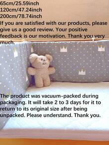 1pc Baby & Kids Bed Rail Guard, All Season Crib Bumper, Removable & Washable Bed Safety Guard, Prevent Falls & Crush, Suitable For Girls & Boys, Holiday Gift