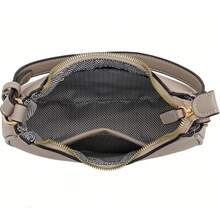 FashionPuzzle Small Crescent Shoulder Bag Underarm Purse - 石灰華/石灰華 - 查看 6