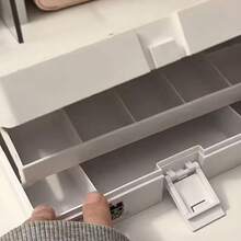 High Quality White Multifunctional Folding Stationery Storage Box, Stickers, Keychain, Washi Tape, Memo Pad, Desktop Organizer, Back To School - Rectangle - View 2