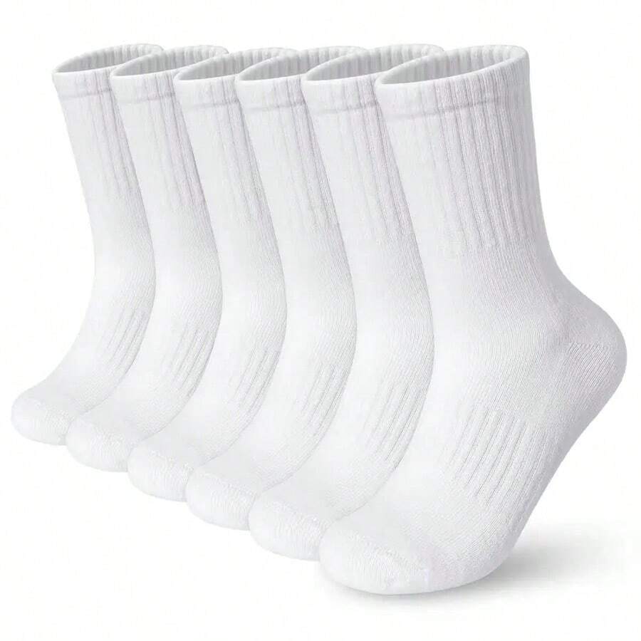10pcs/6pcs Women's Fitness Socks, Lightweight Cotton Ankle Socks For Yoga, Hiking, Sports, Ballet, Casual Calf Exercise, 4pcs/2pcs