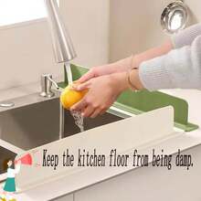 1 قطعة واقي رذاذ لحوض المطبخ ، اكسسوار حوض المطبخ ، واقي رذاذ الحوض ، وسادة ماصة للمياه للحنفية ، لوح حوض قابل للغسل وإعادة الاستخدام ، هدايا لتدشين المنزل