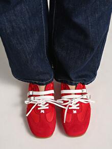 2025 New Summer Soft Bottom Lightweight Breathable Patchwork Ballet Flats Sneakers