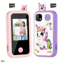 Telefono intelligente per bambini, regali di Natale e compleanno per bambini e bambine di età 3-10 anni, lettore MP3 con doppia fotocamera, telefono touch screen giocattolo educativo per bambini di 3, 4, 5, 6, 7, 8, 9, 10 anni