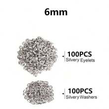 孔眼打孔器套件，含 200 个索环，适用于 DIY 防水布、人造皮革和防水面料项目、缝纫和手工必需品