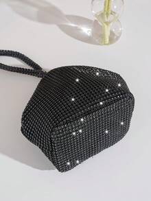 Túi xách đính đá thời trang & thanh lịch, ví cầm tay buổi tối - màu đen - Xem 6