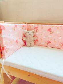 1pc Baby & Toddler All-Season Bed Guardrail, Anti-Fall & Anti-Collision Bed Bumper, Bed Safety Railing - Pink Little Girl - View 8