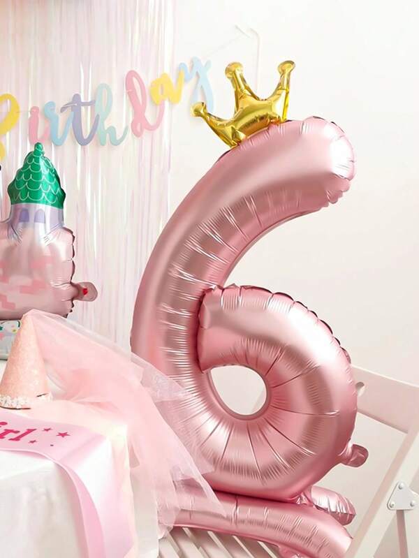 Globo de aluminio digital de 32 pulgadas de color rosa claro con números del 0 al 10, autosellante, para fiestas de cumpleaños, aniversarios, bodas, fotos de compromiso de la novia, decoración de fiestas de princesa para mujeres