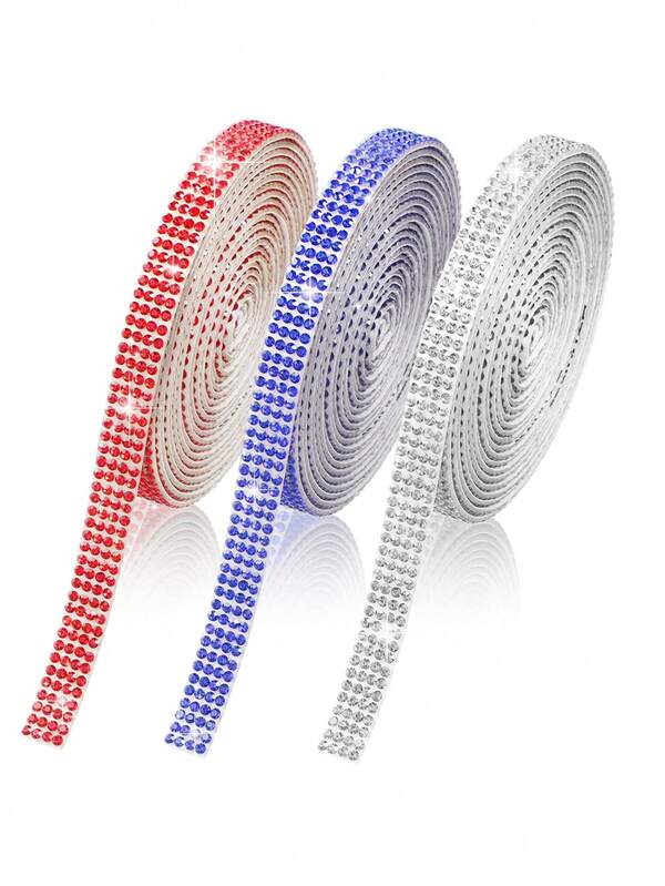 1/3 قطعة شريط لاصق مرصع بالألماس الكريستالي، شريط رينستون لاصق ذاتيًا، مناسب جدًا للأعمال اليدوية وديكور DIY