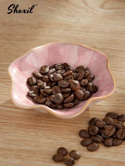 shoxil 1 صينية لحبوب القهوة، صينية قياس خزفية لحبوب القهوة، حاوية لحبوب القهوة، يمكن استخدامها لوزن حبوب القهوة وتخزين الوجبات الخفيفة الصغيرة
