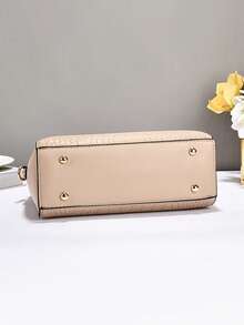 Fashionable Crocodile Embossed Business Tote Bag For Women, Large Capacity Shoulder Bag, Elegant & Versatile, Suitable For Dates, Shopping, Mother's Day Gift - Khaki - View 4