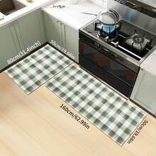 Modern Plaid Pattern Doormat, Rug, Traditional Long Carpet, Suitable For Hallway, Kitchen, Bedroom, Living Room, Entrance, Balcony, Home Decor, Stain Resistant, Coffee Shop, Bar, Holiday, Party, Bedroom Mat, Bath Mat, Room Decor, Kitchen Decor, Black And White Rug - Black and White - View 16