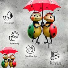 2D 瓢虫花园桩 | 户外婚礼装饰 - 草坪装饰，新娘送礼会花盆雕塑，红黑卡通，全天候，无需电力，欧式花园婚礼季限量版 - 彩色 - 查看 4