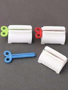 Exprimidor manual de pasta de dientes - Un dispensador manual de pasta de dientes para uso en el baño, sin necesidad de electricidad - Un dispensador multifuncional de pasta de dientes, crema y pasta de dientes que combina un soporte para reducir los residuos domésticos. Soporte para pasta de dientes, accesorio de baño, almacenamiento de baño, ahorrador de pasta de dientes, pasta de dientes, crema, crema de manos, decoración de baño sin desperdicio, regalo pequeño de Navidad y Año Nuevo.