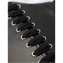 Cinta Modeladora Corset Espartilhio Corpet Sexy Underbust Cintura 60-80 cm Tamanho Unico - Preto - Visão 4