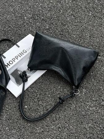 Borsa a tracolla mezzaluna minimalista, borsa a spalla versatile, borsa shopper grande con cinghia regolabile, adatta per feste, uscite, vacanze, shopping e uso quotidiano, può contenere monete, telefoni, ideale per donne d'ufficio, studenti universitari e professionisti, elegante borsa a spalla da donna